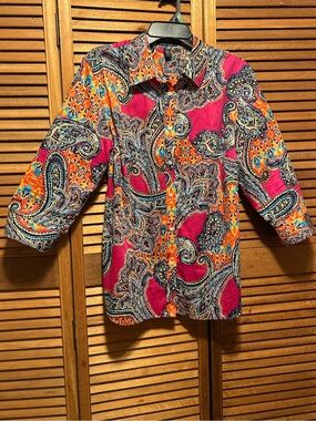 Lauren Ralph Lauren Multicolor Paisley Cotton Button-Up Shirt